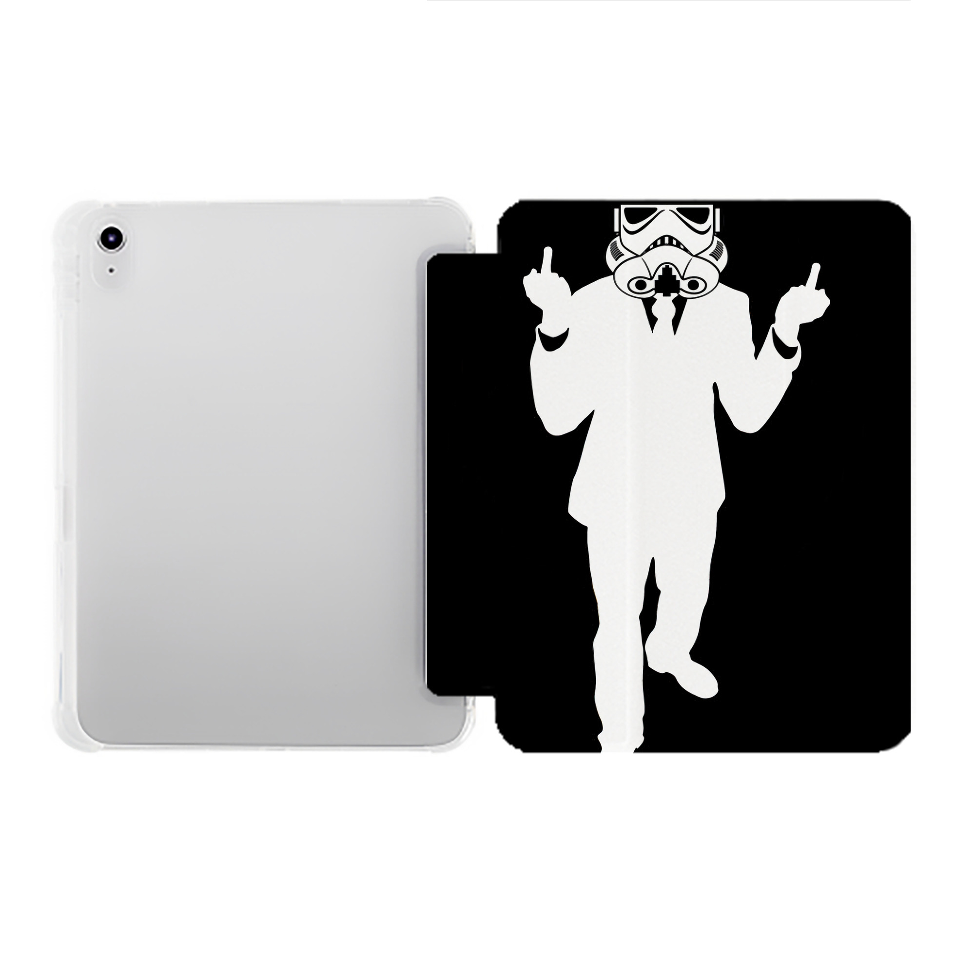（画像用） スター・ウォーズ Star Wars IPad ケース ペン収納付き 三つ折りスタンド PUレザー×シリコン 対応機種9.5/10.5/10.9インチ